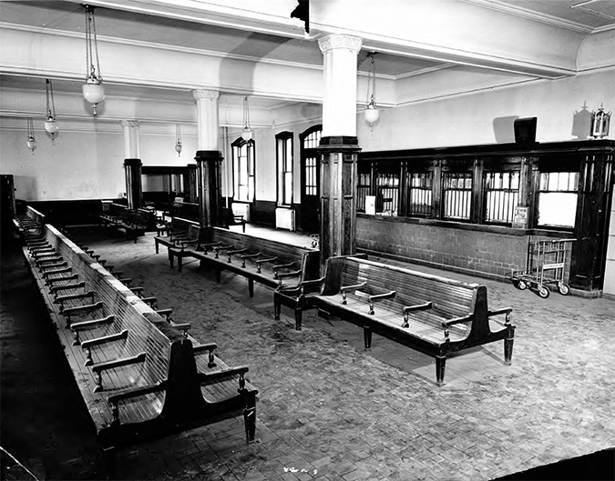 Remodeled waiting room in Emporia, Kansas 1957 